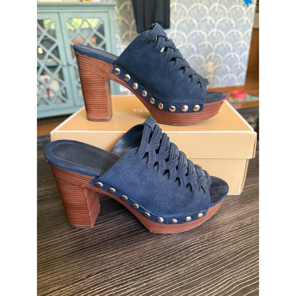 MICHAEL Michael Kors Shoes - MICHAEL Michael Kors Clog Mule Sandal Sport Suede w/ Metal Studs Sz. 8